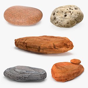 3D stone rocks 5 model