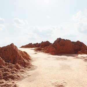desert terrain landscape 3D