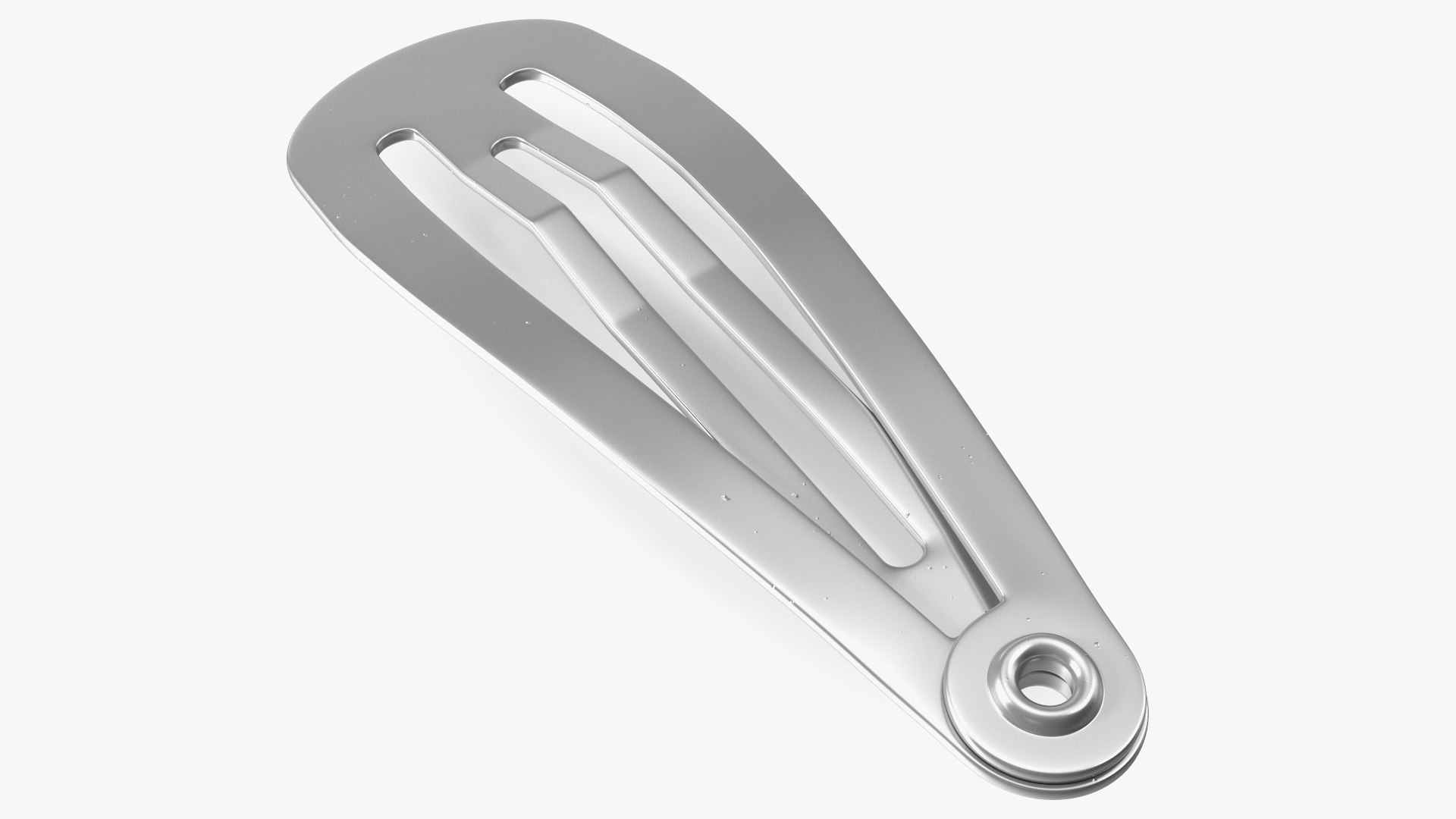 Hair Clip Silver 3D model preview