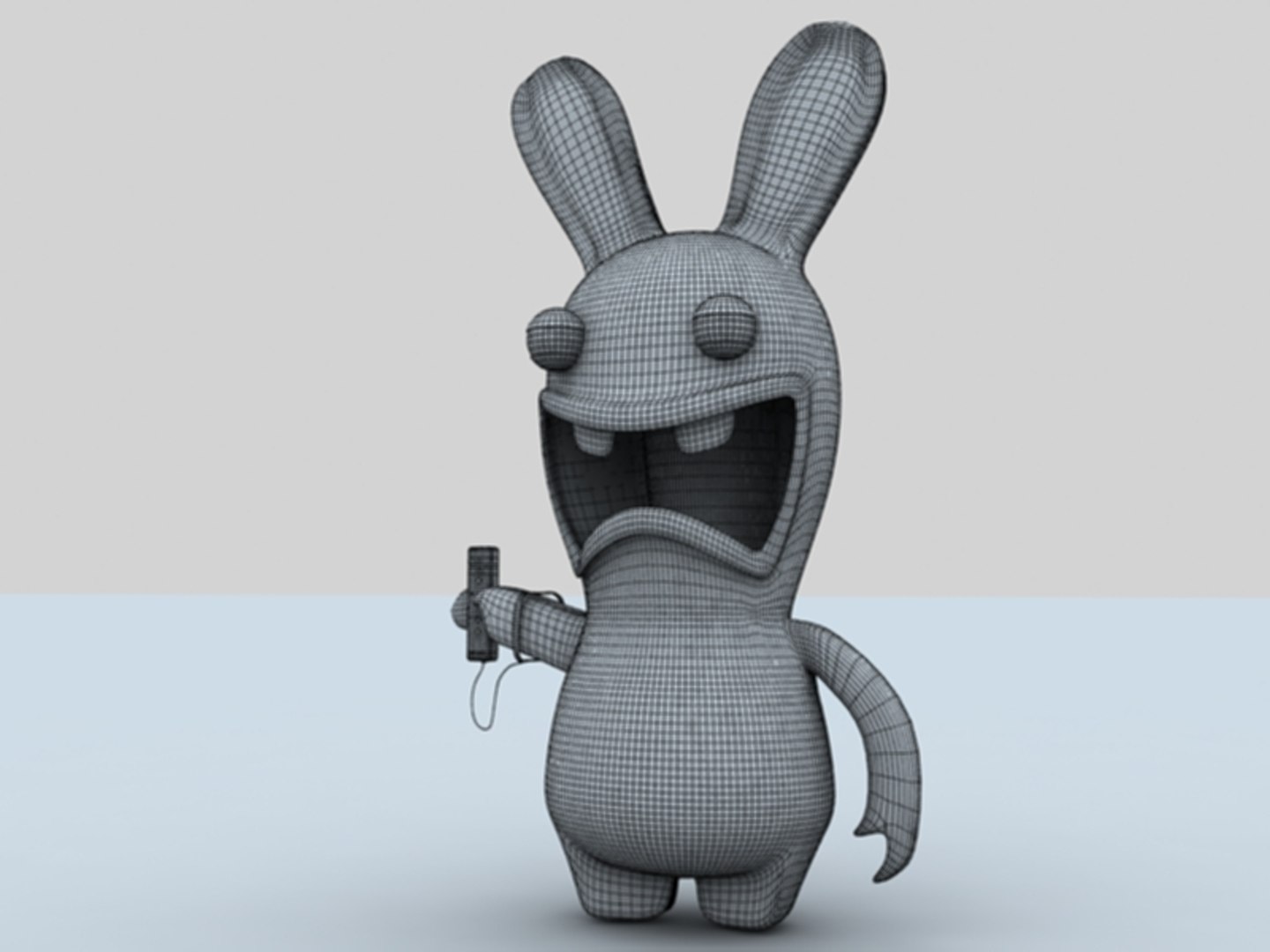 3d Raman Rabbit Playing Wii Model