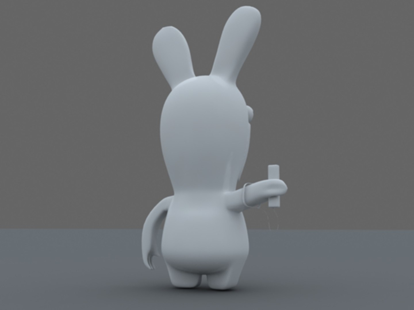 3d Raman Rabbit Playing Wii Model