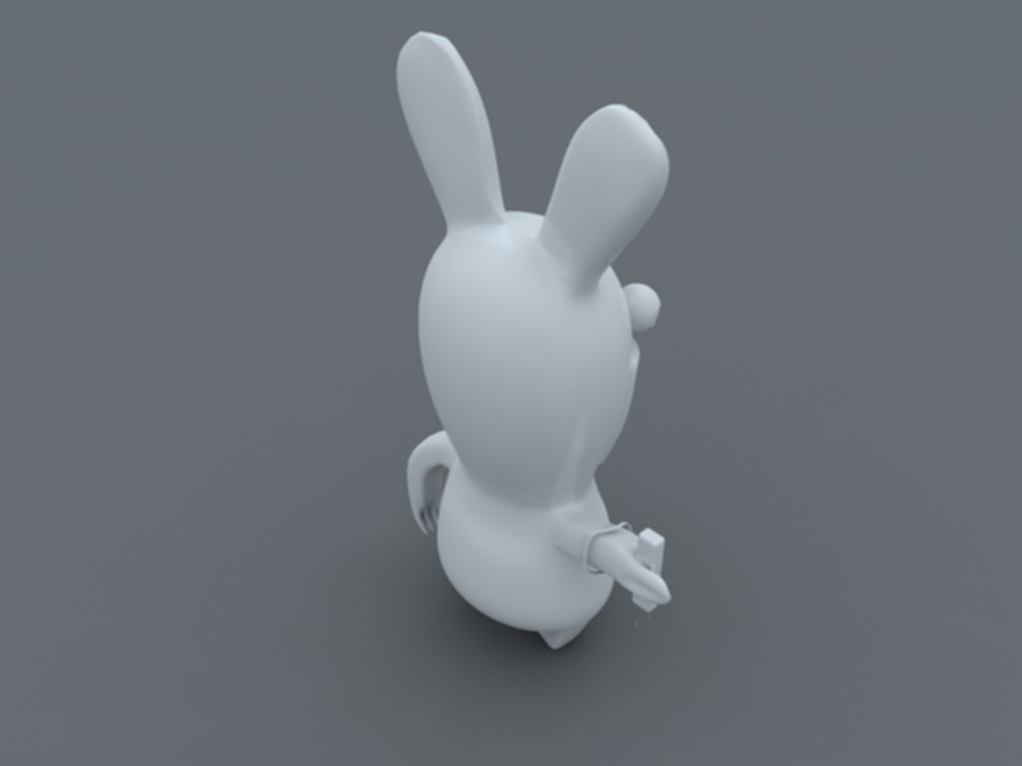 3d Raman Rabbit Playing Wii Model