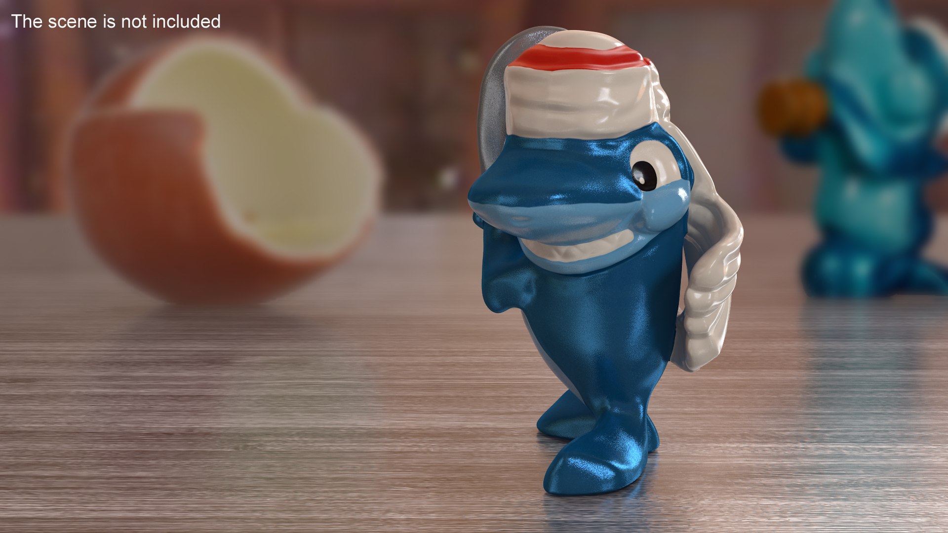 Kinder Surprise Retro Shark Toy 3D model preview