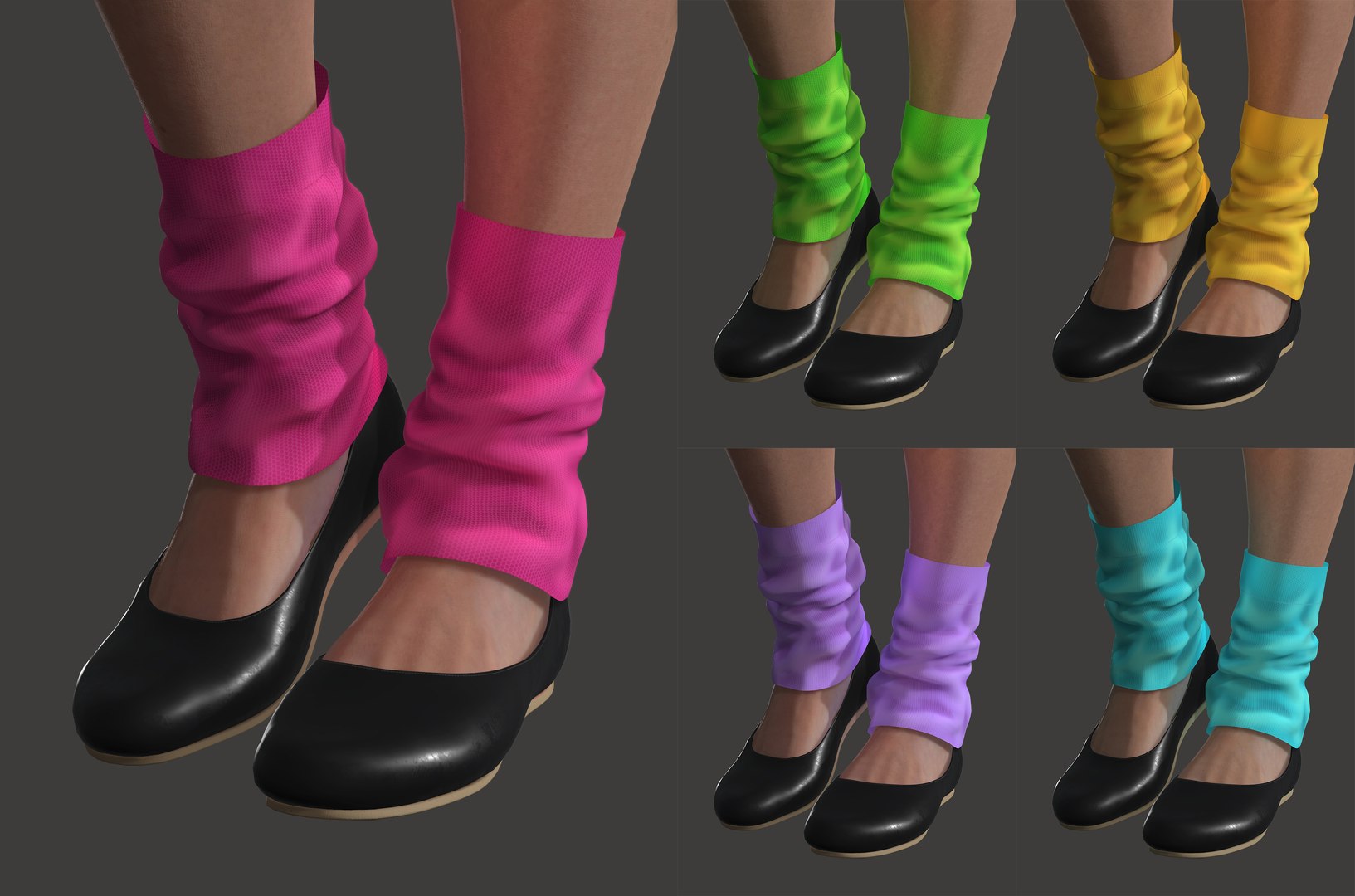 3D Girls shoes with socks - 5 colors https://p.turbosquid.com/ts-thumb/Ta/zH3vAf/Yj/00_main_06_01/jpg/1626630523/1920x1080/fit_q87/eecdbc1e7546bb1737b4370ff42eb09387ba9a2c/00_main_06_01.jpg