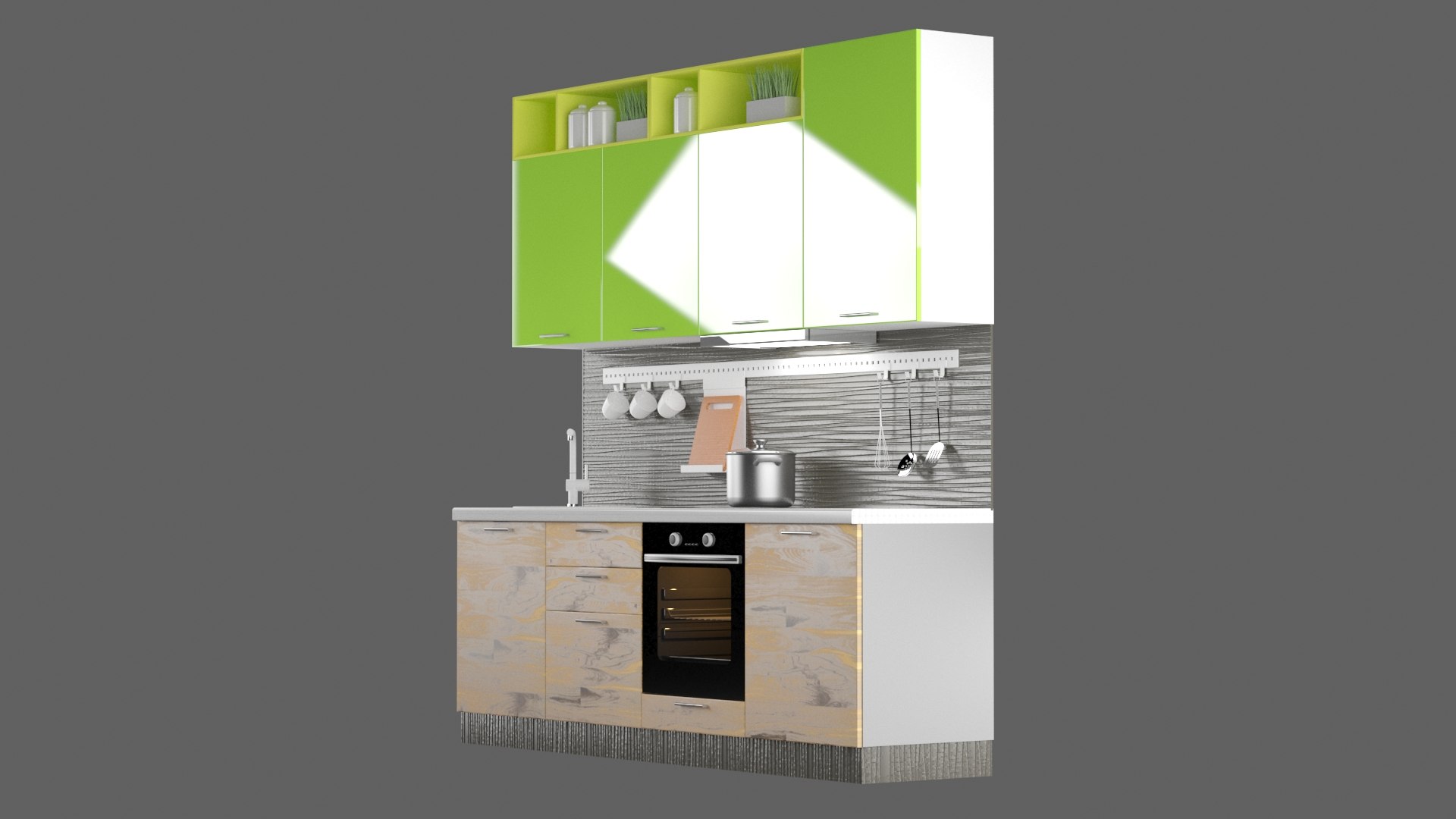 Kitchen design studio furniture 3D model - TurboSquid 1495560