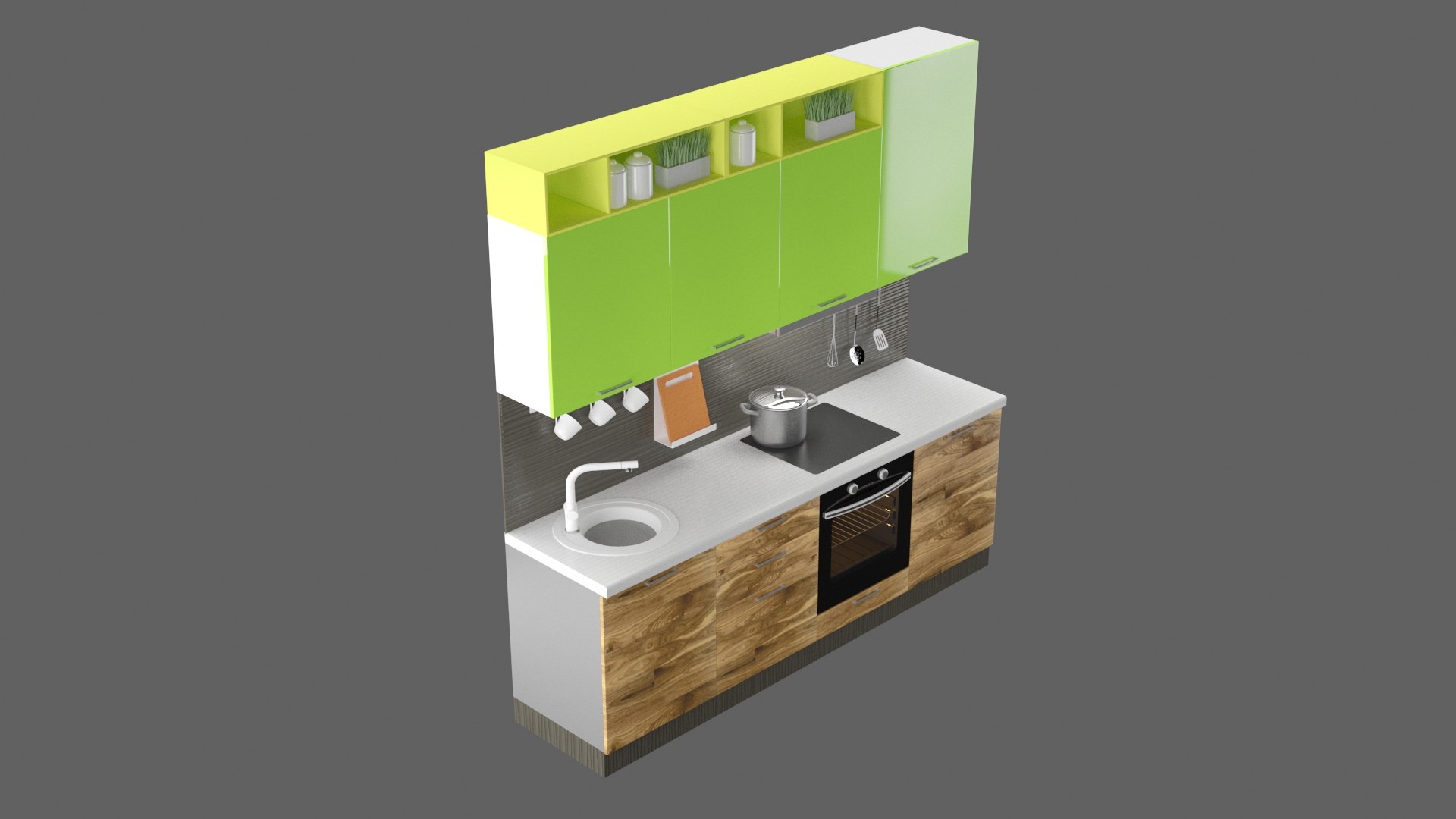 Kitchen design studio furniture 3D model - TurboSquid 1495560