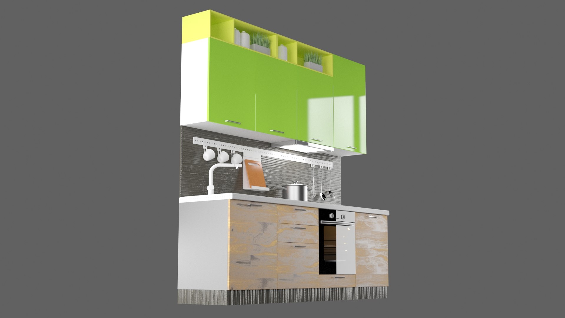 Kitchen design studio furniture 3D model - TurboSquid 1495560