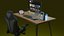 Modello 3D della postazione di lavoro - Semi realistico