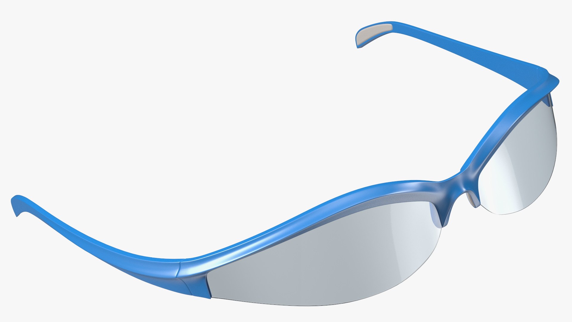 Sport Polarized Cycling Sunglasses Blue 3D model preview