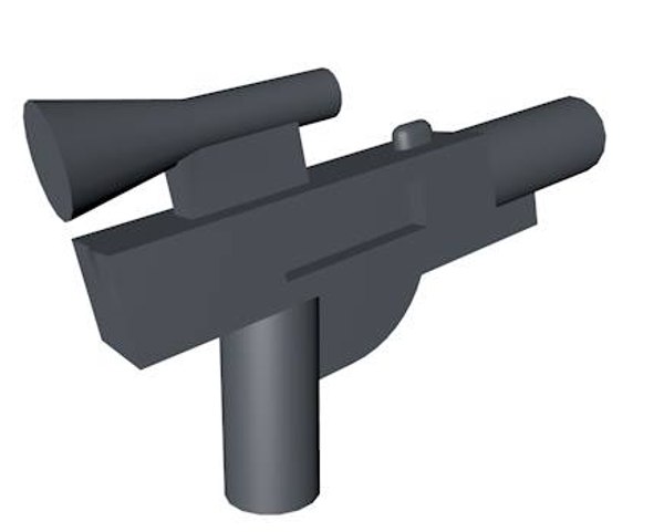 3d model of lego space gun