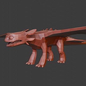3D LOW POLY Night Fury Toothless BASE model