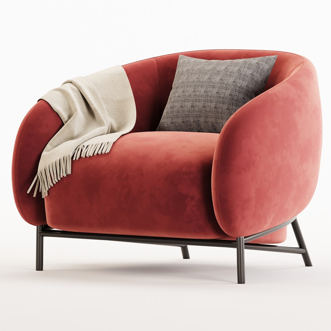 3D model Curl Cider Armchair - TurboSquid 2137233