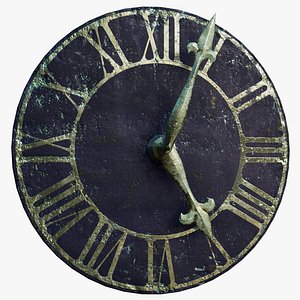 Antique Tower Clock Royal Blue - PBR