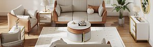 Modern Luxury White Chest of Drawers with Gold Metal Frame