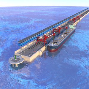 ship bulk carrier pier model
