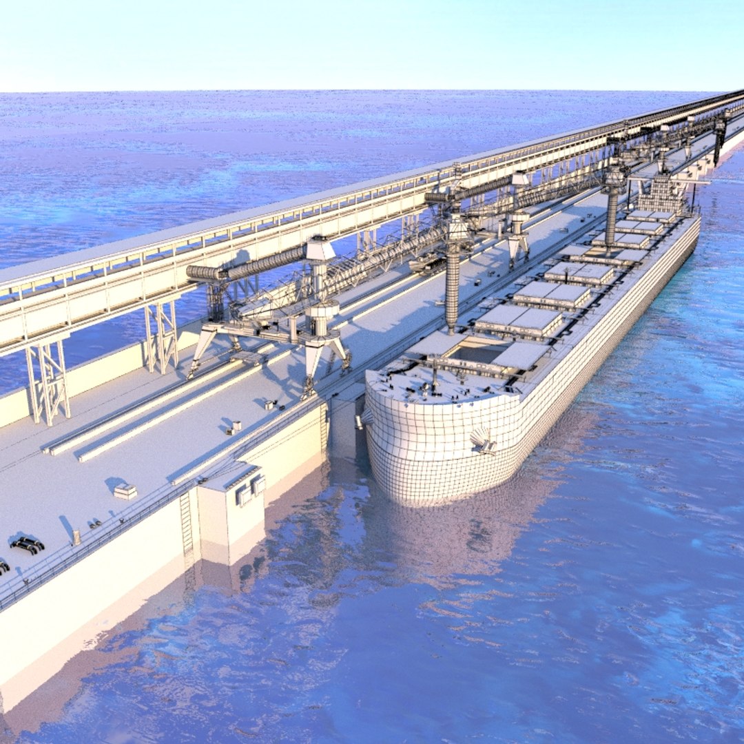 Ship Bulk Carrier Pier Model - TurboSquid 1620488