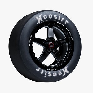 3D Hoosier Tire Weld Wheels Drag racing pack
