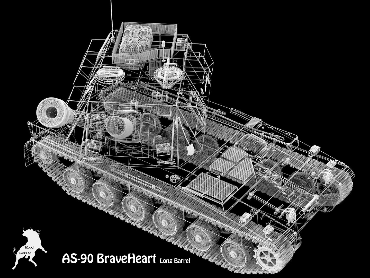 tank artillery 3d model