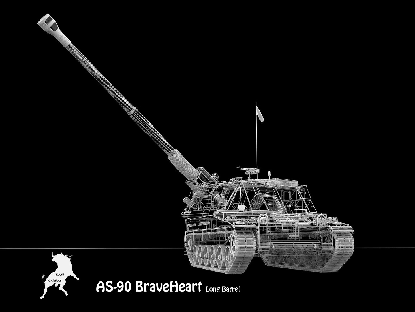 tank artillery 3d model
