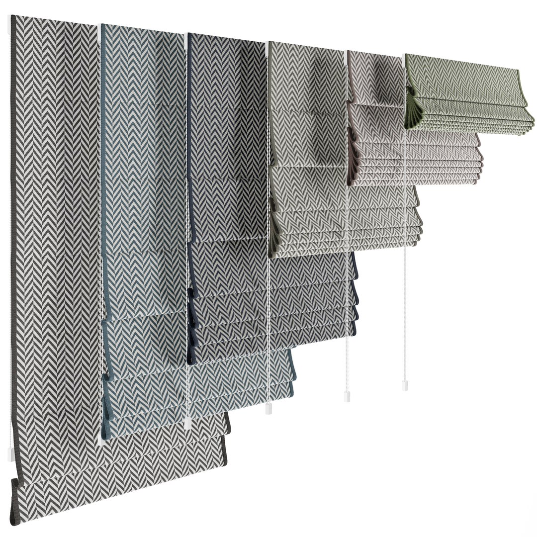 Roman shades 40 3D model - TurboSquid 1759791