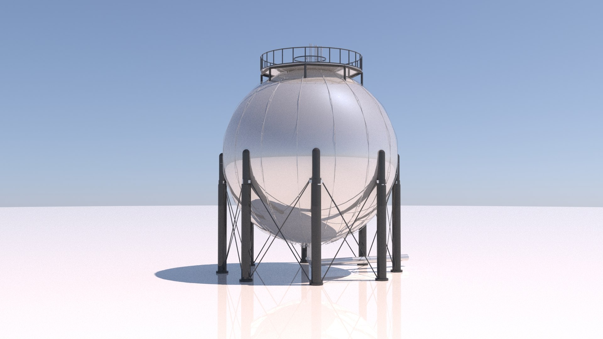 3D Model Refinery Gas Tank Model - TurboSquid 1953719