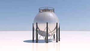 3D model Refinery Gas tank model