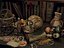 Antique Study Desk Props Collection Pack