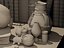 Antique Study Desk Props Collection Pack
