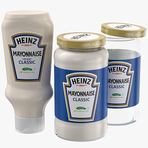 3D mayonnaise set jar model