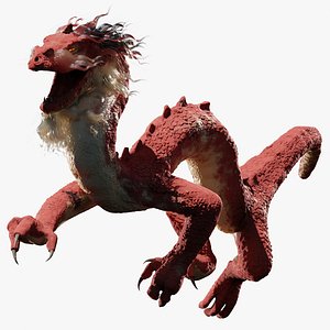 Eastern Style Dragon Statue 3D