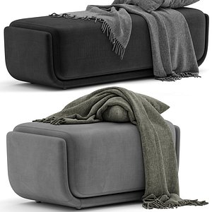 3D SOFTLINE Basket small and large pouf