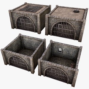 Medieval Dungeon Prison Set 3D
