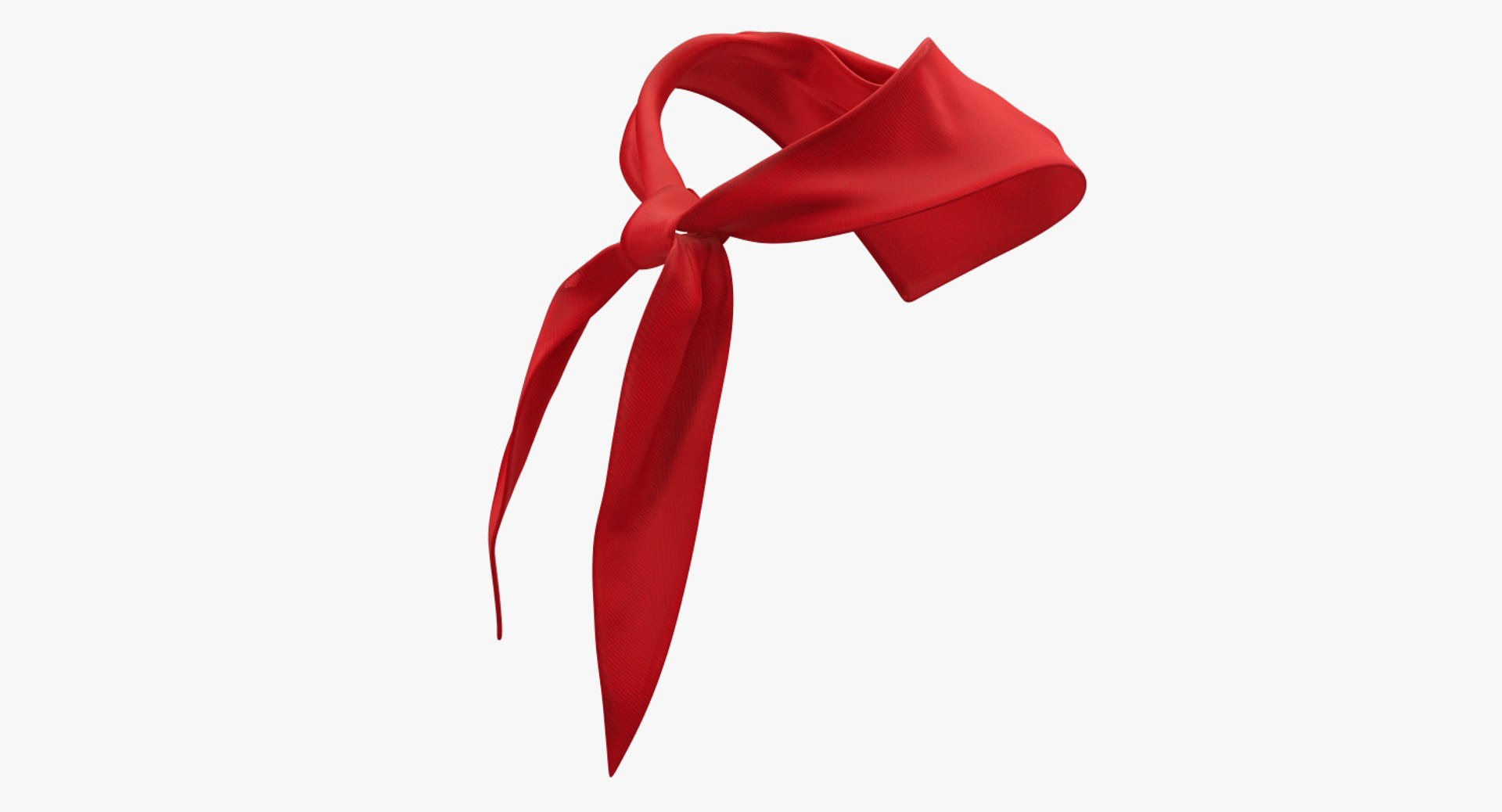 Silk Red Pioneer Tie 3D model preview