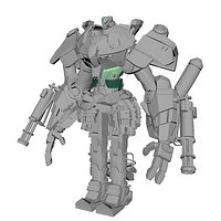 fully rigged robot model