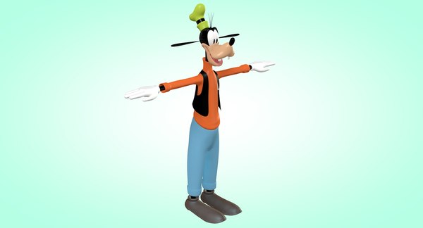 3d goofy character cartoon