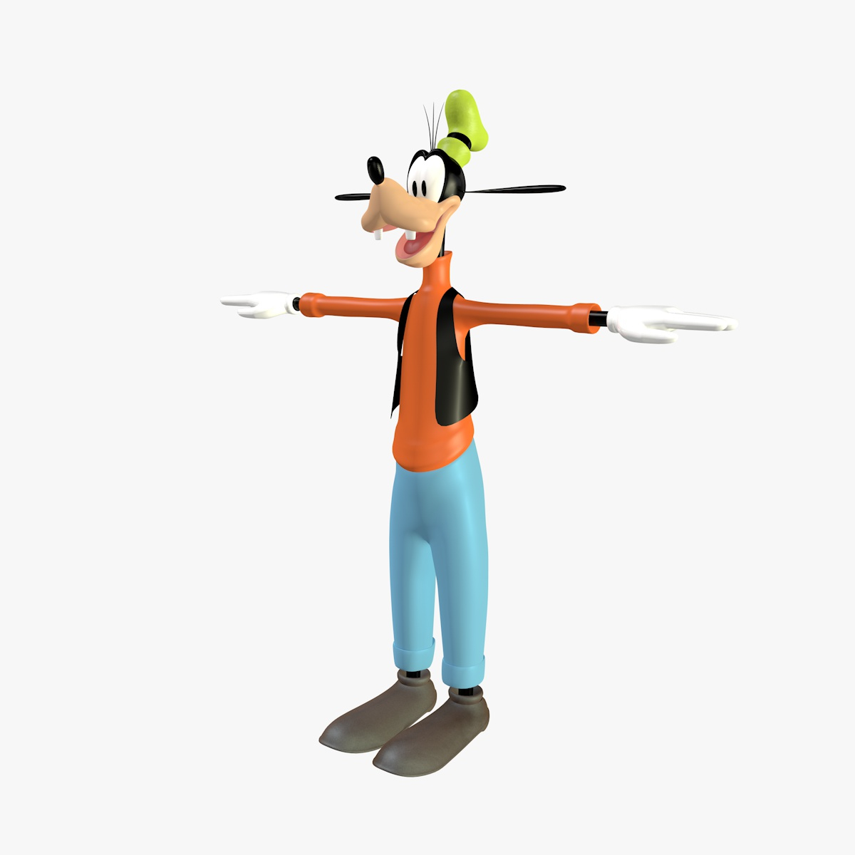 3d goofy character cartoon