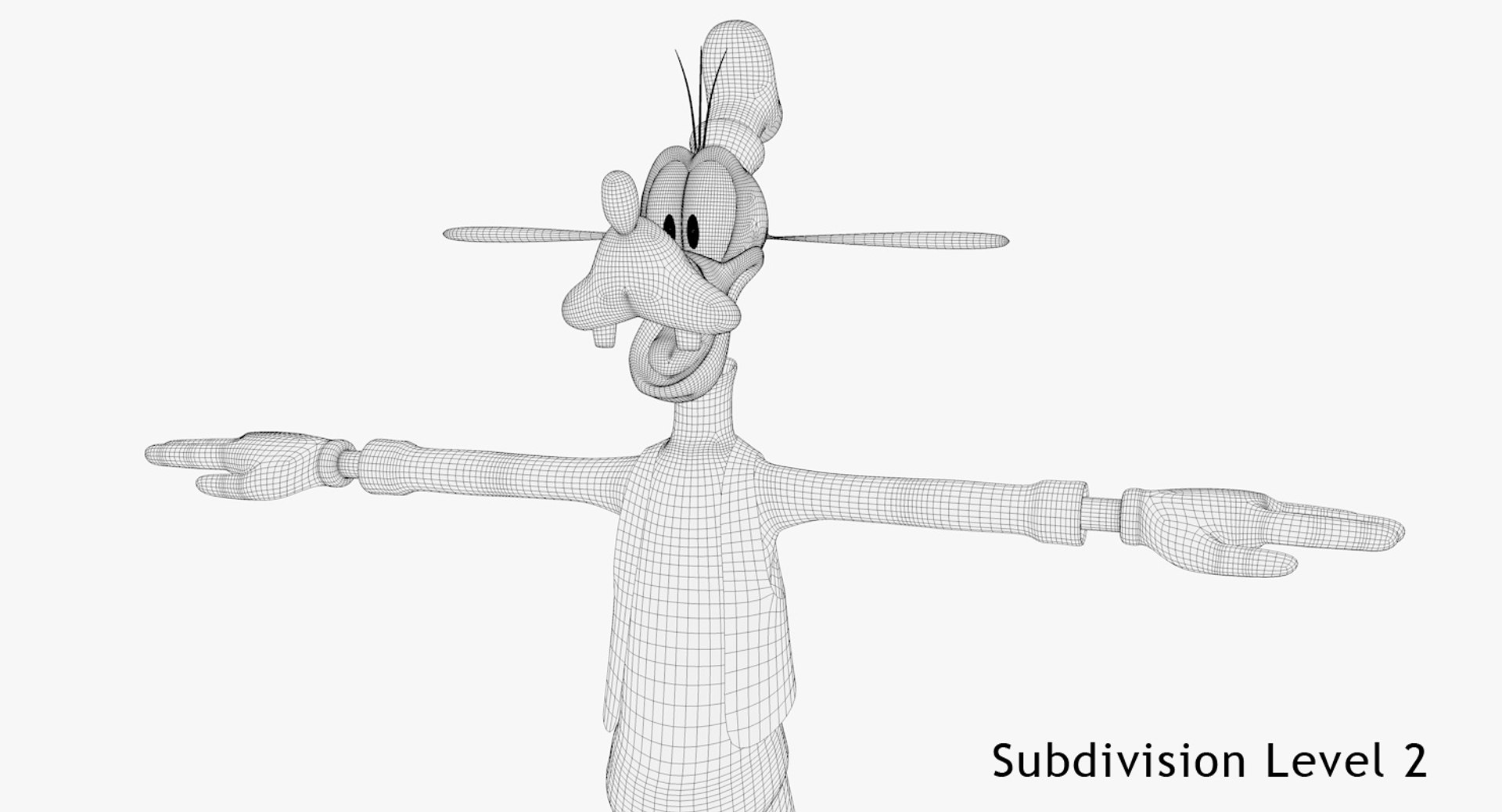 3d goofy character cartoon