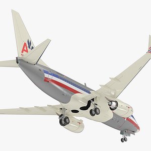 Boeing 737-600 American Airlines Rigged 3D Model