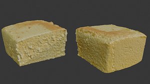 Cross-Section of Sponge Cake or Baked Dessert 3D Scan