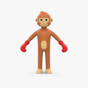 Boxing Monkey Animal Animated