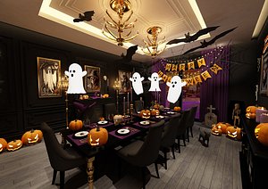 HALLOWEEN TABLEWARE DECOR PARTY SET 3D model