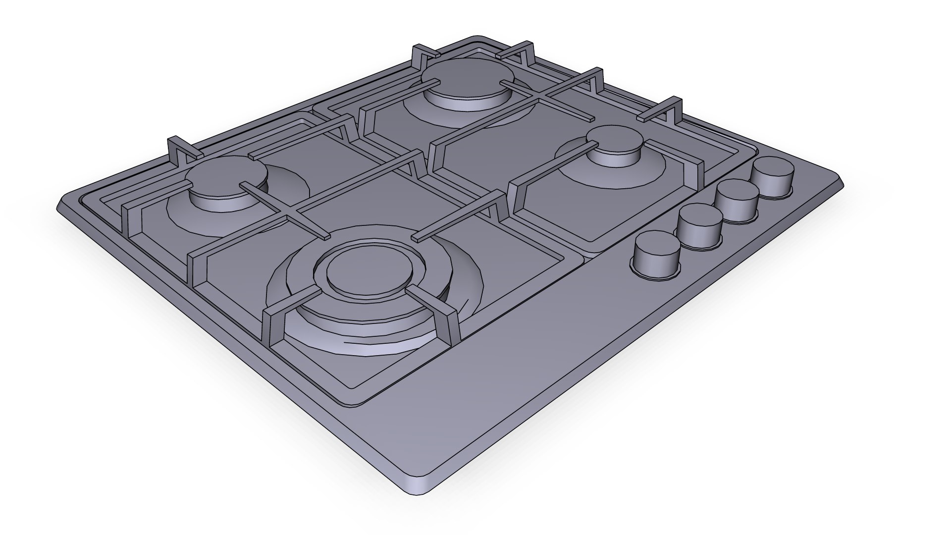 Cooktop Hob SIMFER H60V41M511 3D Model - TurboSquid 1804011