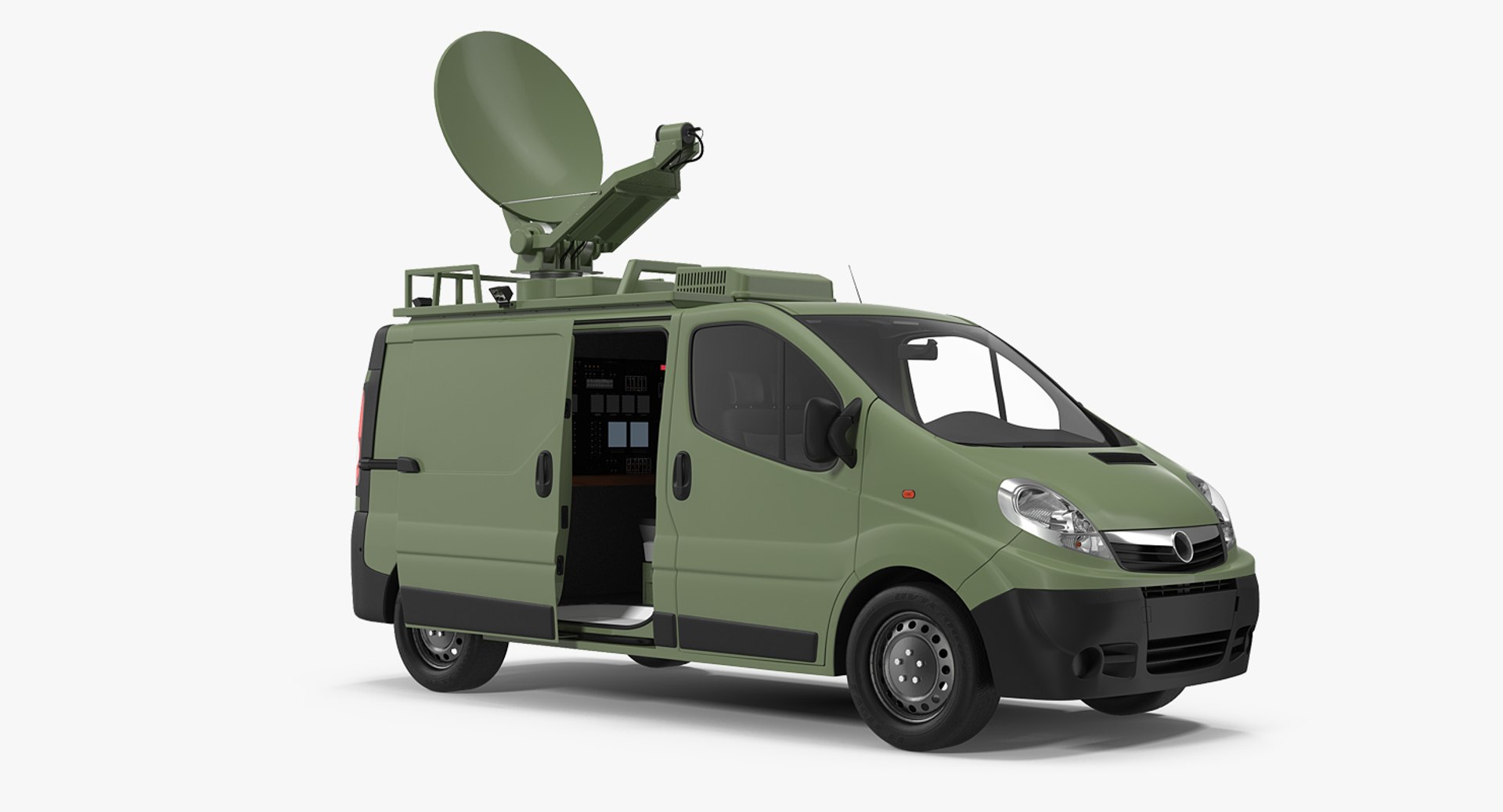 News Van Rigged 3D Model 3D model preview