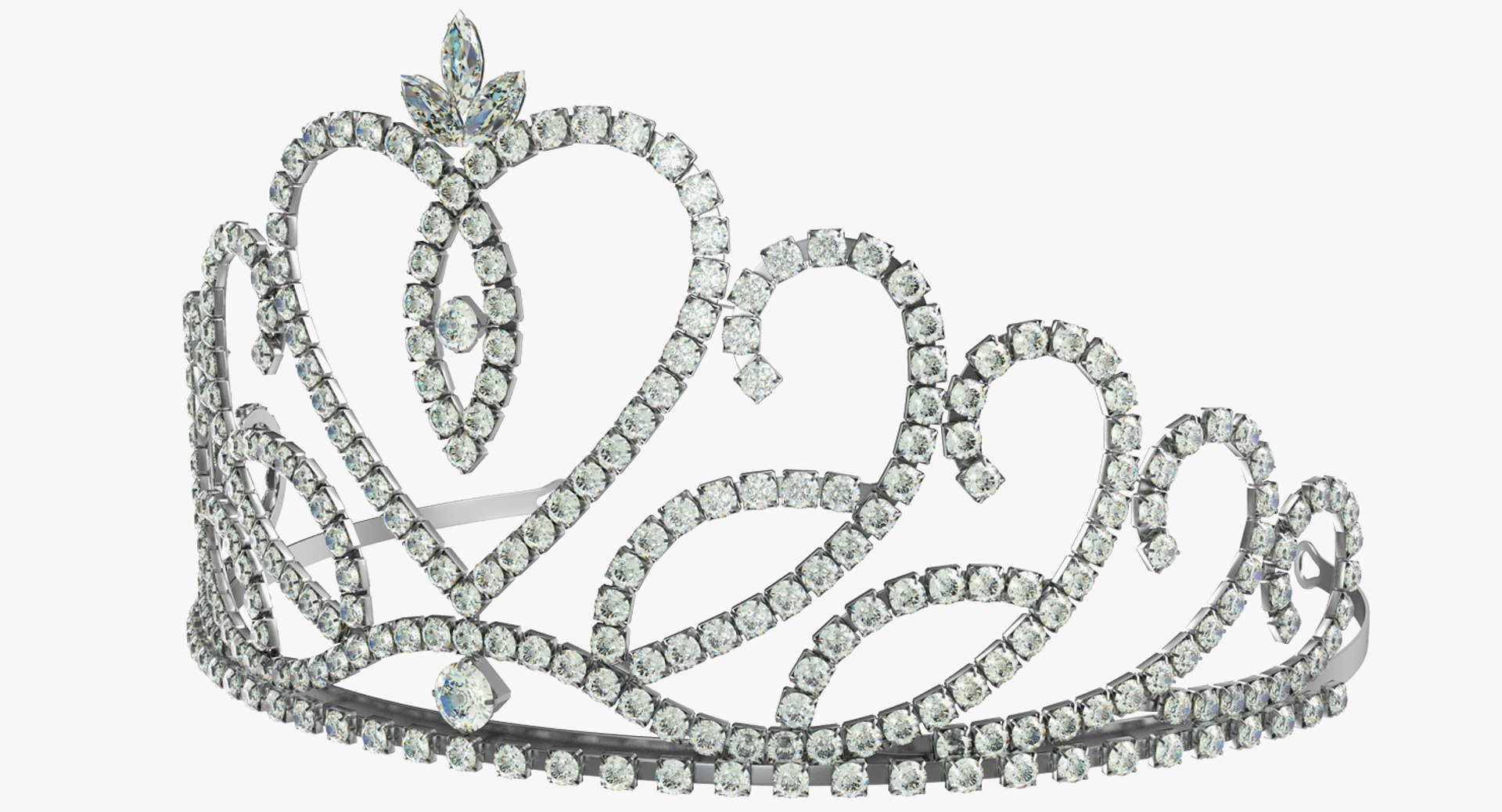 Crystal Tiara 3D model preview