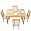 wooden kitchen table chair wood 3d model