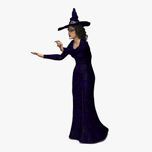 witch woman rigged 3D model