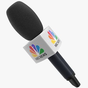 3D NBC News Handheld Microphone Triangular model