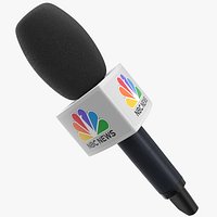 NBC News Handheld Microphone Triangular