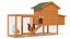 Wooden Small Chicken Coop with Chickens Rigged for Modo