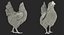 Wooden Small Chicken Coop with Chickens Rigged for Modo